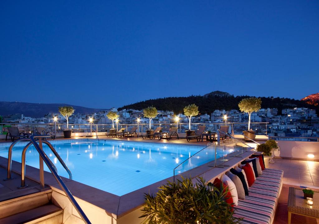zafolia eco hotel in athens with a pool